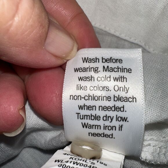 Lauren Conrad LC White Button up Puff Sleeve Top Round Neck Size XS Classic - Picture 6 of 8